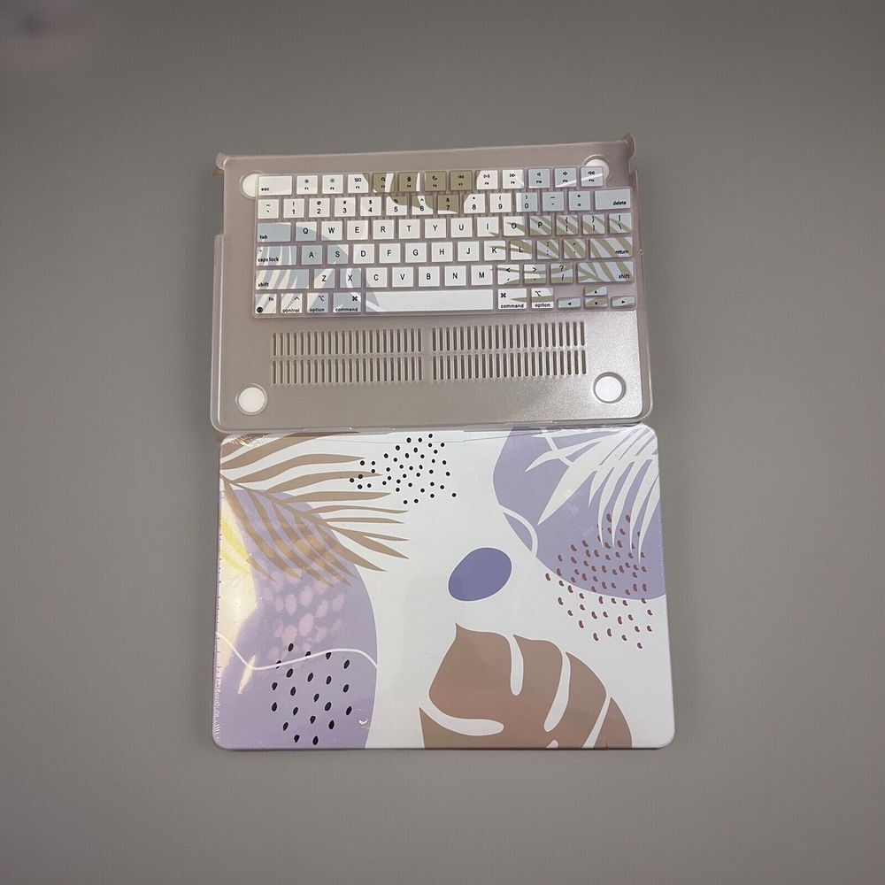 MacBook Pro 13" Case Tropical Floral Print Keyboard Cover Screen Protector Set